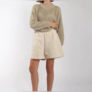 Micaela Greg Field Shorts in Cream, like new